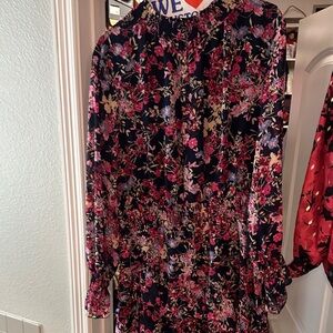 Elegant Floral Long Sleeve Dress